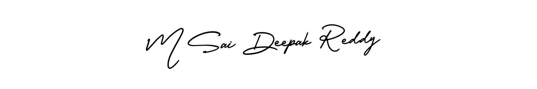 Design your own signature with our free online signature maker. With this signature software, you can create a handwritten (AmerikaSignatureDemo-Regular) signature for name M Sai Deepak Reddy. M Sai Deepak Reddy signature style 3 images and pictures png