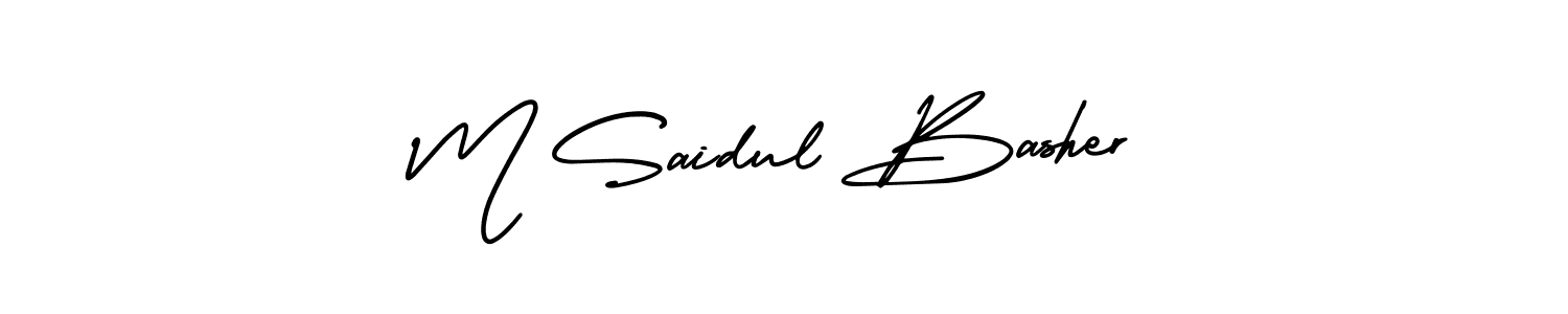 Create a beautiful signature design for name M Saidul Basher. With this signature (AmerikaSignatureDemo-Regular) fonts, you can make a handwritten signature for free. M Saidul Basher signature style 3 images and pictures png