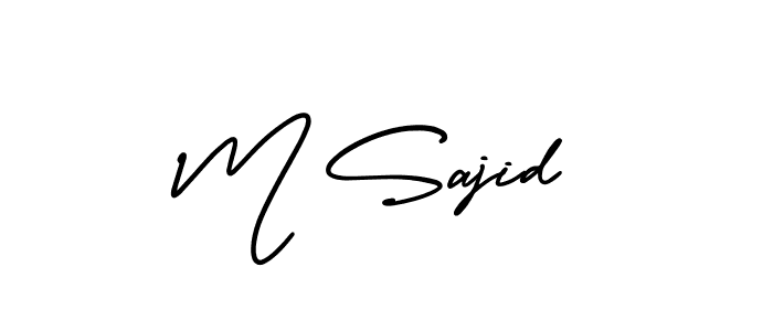 Also we have M Sajid name is the best signature style. Create professional handwritten signature collection using AmerikaSignatureDemo-Regular autograph style. M Sajid signature style 3 images and pictures png