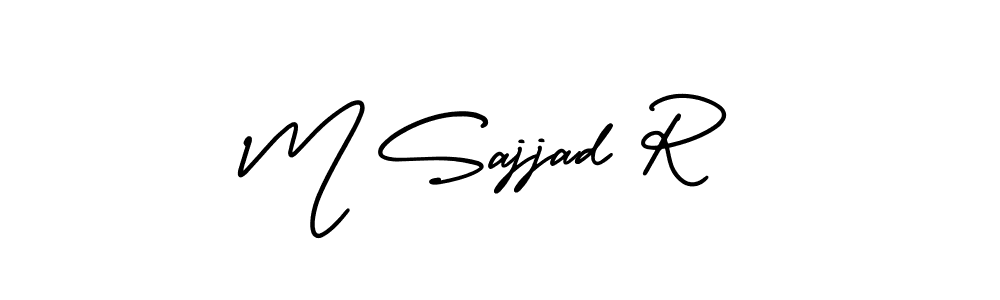 if you are searching for the best signature style for your name M Sajjad R. so please give up your signature search. here we have designed multiple signature styles  using AmerikaSignatureDemo-Regular. M Sajjad R signature style 3 images and pictures png