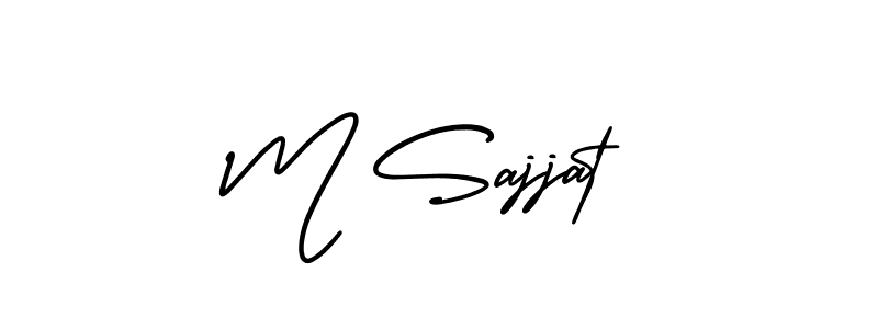Check out images of Autograph of M Sajjat name. Actor M Sajjat Signature Style. AmerikaSignatureDemo-Regular is a professional sign style online. M Sajjat signature style 3 images and pictures png