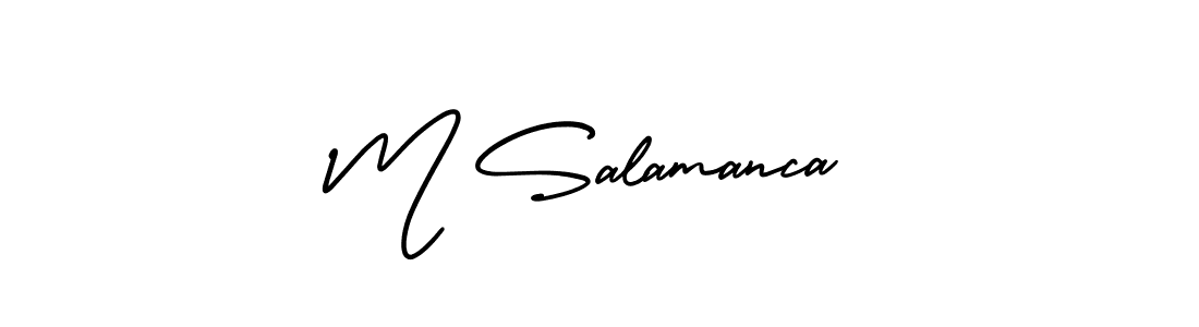 How to Draw M Salamanca signature style? AmerikaSignatureDemo-Regular is a latest design signature styles for name M Salamanca. M Salamanca signature style 3 images and pictures png