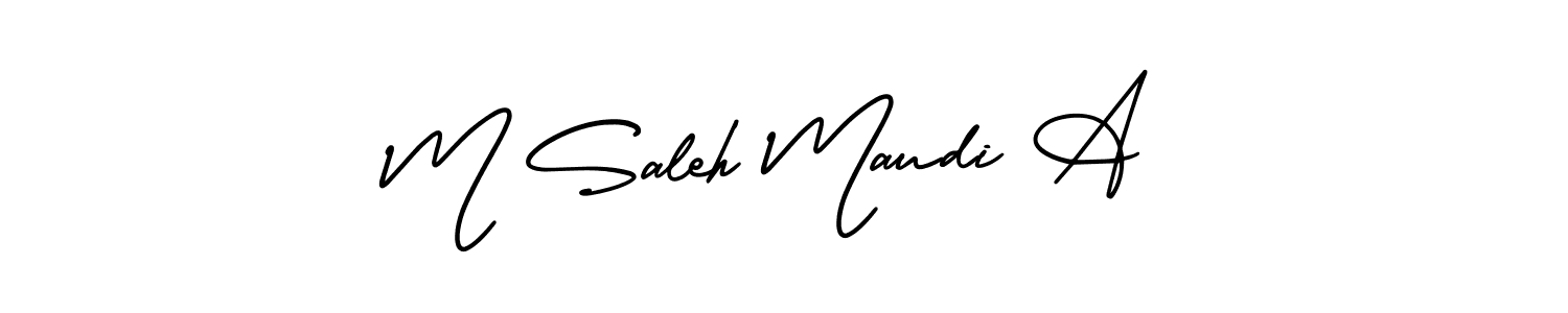 Create a beautiful signature design for name M Saleh Maudi A. With this signature (AmerikaSignatureDemo-Regular) fonts, you can make a handwritten signature for free. M Saleh Maudi A signature style 3 images and pictures png