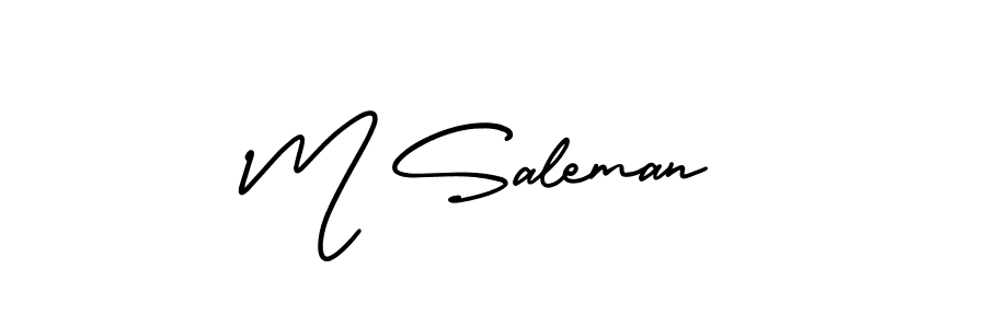 Make a short M Saleman signature style. Manage your documents anywhere anytime using AmerikaSignatureDemo-Regular. Create and add eSignatures, submit forms, share and send files easily. M Saleman signature style 3 images and pictures png