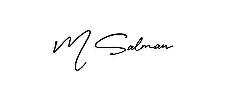 Best and Professional Signature Style for M Salman. AmerikaSignatureDemo-Regular Best Signature Style Collection. M Salman signature style 3 images and pictures png