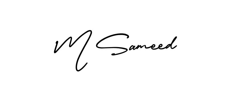 Also You can easily find your signature by using the search form. We will create M Sameed name handwritten signature images for you free of cost using AmerikaSignatureDemo-Regular sign style. M Sameed signature style 3 images and pictures png