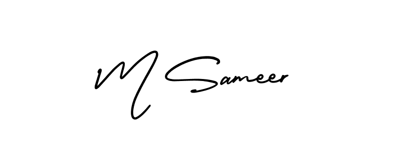 Also we have M Sameer name is the best signature style. Create professional handwritten signature collection using AmerikaSignatureDemo-Regular autograph style. M Sameer signature style 3 images and pictures png