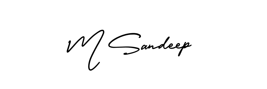 Best and Professional Signature Style for M Sandeep. AmerikaSignatureDemo-Regular Best Signature Style Collection. M Sandeep signature style 3 images and pictures png