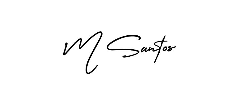 AmerikaSignatureDemo-Regular is a professional signature style that is perfect for those who want to add a touch of class to their signature. It is also a great choice for those who want to make their signature more unique. Get M Santos name to fancy signature for free. M Santos signature style 3 images and pictures png