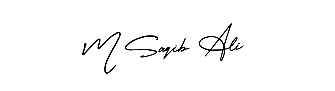 AmerikaSignatureDemo-Regular is a professional signature style that is perfect for those who want to add a touch of class to their signature. It is also a great choice for those who want to make their signature more unique. Get M Saqib Ali name to fancy signature for free. M Saqib Ali signature style 3 images and pictures png