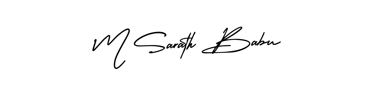 Design your own signature with our free online signature maker. With this signature software, you can create a handwritten (AmerikaSignatureDemo-Regular) signature for name M Sarath Babu. M Sarath Babu signature style 3 images and pictures png