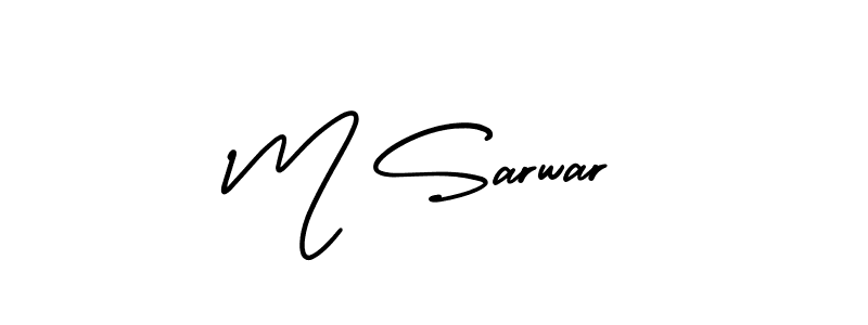 Make a beautiful signature design for name M Sarwar. Use this online signature maker to create a handwritten signature for free. M Sarwar signature style 3 images and pictures png