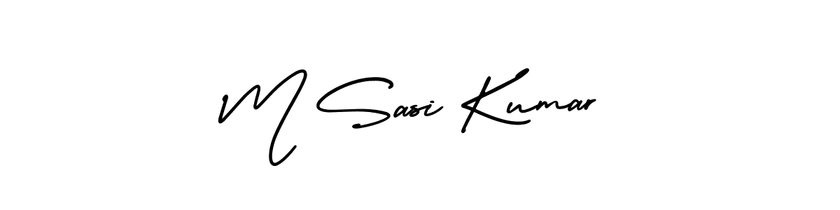 How to make M Sasi Kumar name signature. Use AmerikaSignatureDemo-Regular style for creating short signs online. This is the latest handwritten sign. M Sasi Kumar signature style 3 images and pictures png