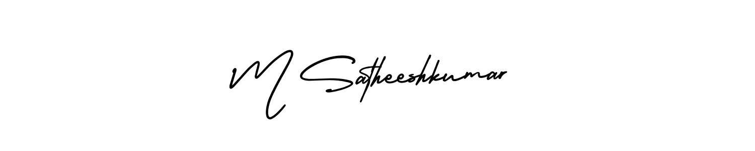 Design your own signature with our free online signature maker. With this signature software, you can create a handwritten (AmerikaSignatureDemo-Regular) signature for name M Satheeshkumar. M Satheeshkumar signature style 3 images and pictures png