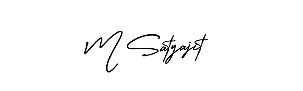 It looks lik you need a new signature style for name M Satyajit. Design unique handwritten (AmerikaSignatureDemo-Regular) signature with our free signature maker in just a few clicks. M Satyajit signature style 3 images and pictures png