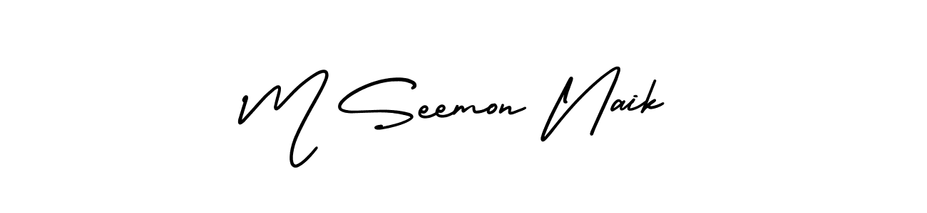 Once you've used our free online signature maker to create your best signature AmerikaSignatureDemo-Regular style, it's time to enjoy all of the benefits that M Seemon Naik name signing documents. M Seemon Naik signature style 3 images and pictures png