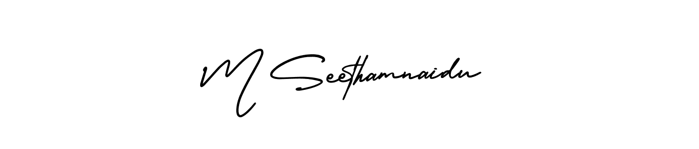 Make a beautiful signature design for name M Seethamnaidu. Use this online signature maker to create a handwritten signature for free. M Seethamnaidu signature style 3 images and pictures png