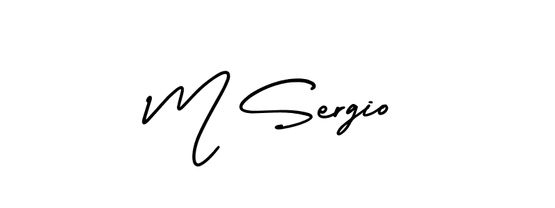 Make a beautiful signature design for name M Sergio. With this signature (AmerikaSignatureDemo-Regular) style, you can create a handwritten signature for free. M Sergio signature style 3 images and pictures png