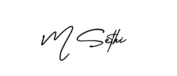 How to make M Sethi signature? AmerikaSignatureDemo-Regular is a professional autograph style. Create handwritten signature for M Sethi name. M Sethi signature style 3 images and pictures png