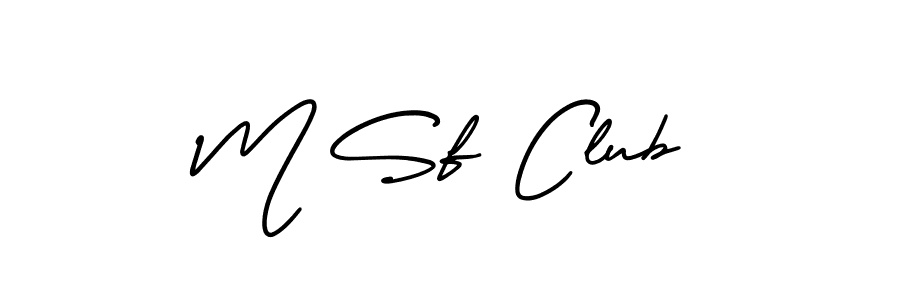 AmerikaSignatureDemo-Regular is a professional signature style that is perfect for those who want to add a touch of class to their signature. It is also a great choice for those who want to make their signature more unique. Get M Sf Club name to fancy signature for free. M Sf Club signature style 3 images and pictures png