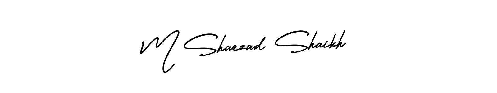 You can use this online signature creator to create a handwritten signature for the name M Shaezad Shaikh. This is the best online autograph maker. M Shaezad Shaikh signature style 3 images and pictures png