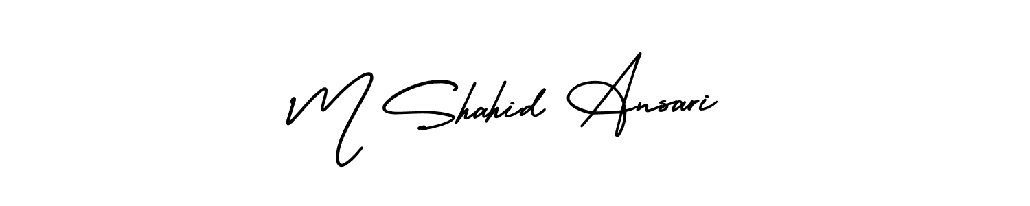 Make a beautiful signature design for name M Shahid Ansari. Use this online signature maker to create a handwritten signature for free. M Shahid Ansari signature style 3 images and pictures png