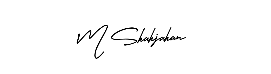 Design your own signature with our free online signature maker. With this signature software, you can create a handwritten (AmerikaSignatureDemo-Regular) signature for name M Shahjahan. M Shahjahan signature style 3 images and pictures png