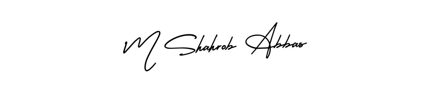 Best and Professional Signature Style for M Shahrob Abbas. AmerikaSignatureDemo-Regular Best Signature Style Collection. M Shahrob Abbas signature style 3 images and pictures png