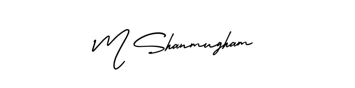 This is the best signature style for the M Shanmugham name. Also you like these signature font (AmerikaSignatureDemo-Regular). Mix name signature. M Shanmugham signature style 3 images and pictures png