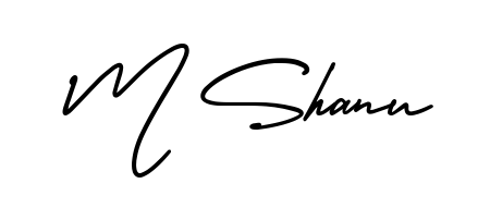 A classic penmanship look for M Shanu. The AmerikaSignatureDemo-Regular font brings timeless elegance and confidence to every signed document. M Shanu signature style 3 images and pictures png