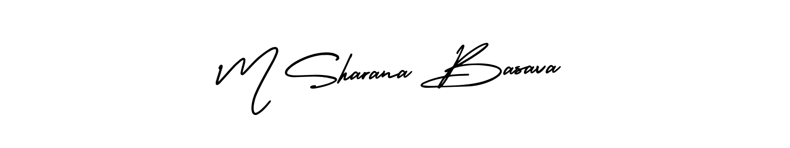 Also we have M Sharana Basava name is the best signature style. Create professional handwritten signature collection using AmerikaSignatureDemo-Regular autograph style. M Sharana Basava signature style 3 images and pictures png