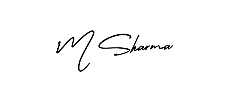 M Sharma stylish signature style. Best Handwritten Sign (AmerikaSignatureDemo-Regular) for my name. Handwritten Signature Collection Ideas for my name M Sharma. M Sharma signature style 3 images and pictures png