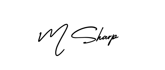 Use a signature maker to create a handwritten signature online. With this signature software, you can design (AmerikaSignatureDemo-Regular) your own signature for name M Sharp. M Sharp signature style 3 images and pictures png