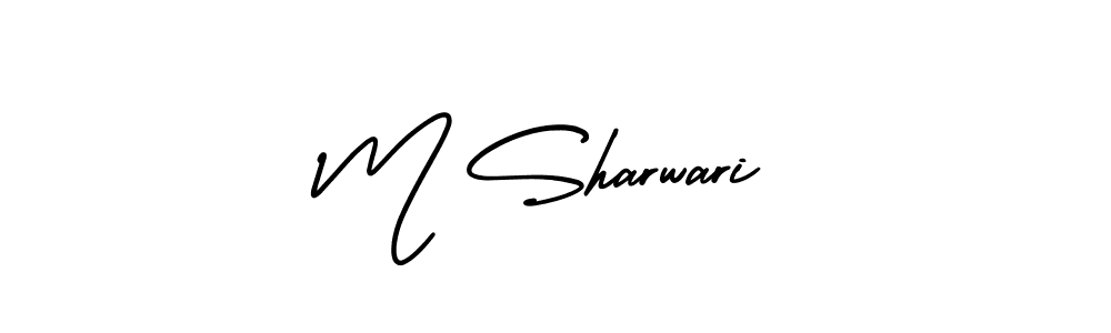 if you are searching for the best signature style for your name M Sharwari. so please give up your signature search. here we have designed multiple signature styles  using AmerikaSignatureDemo-Regular. M Sharwari signature style 3 images and pictures png