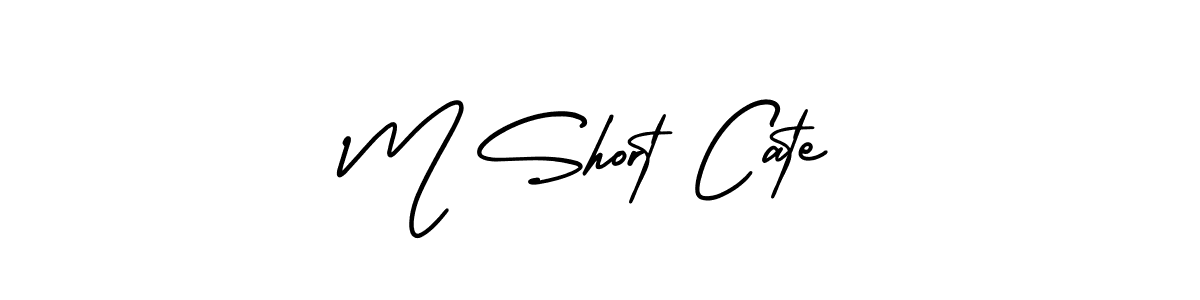 The best way (AmerikaSignatureDemo-Regular) to make a short signature is to pick only two or three words in your name. The name M Short Cate include a total of six letters. For converting this name. M Short Cate signature style 3 images and pictures png