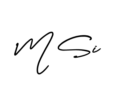 M Si stylish signature style. Best Handwritten Sign (AmerikaSignatureDemo-Regular) for my name. Handwritten Signature Collection Ideas for my name M Si. M Si signature style 3 images and pictures png