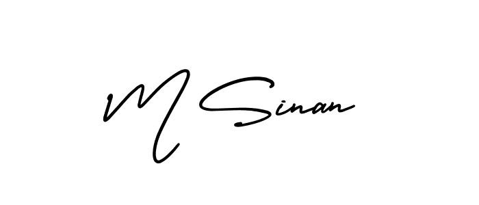 It looks lik you need a new signature style for name M Sinan. Design unique handwritten (AmerikaSignatureDemo-Regular) signature with our free signature maker in just a few clicks. M Sinan signature style 3 images and pictures png