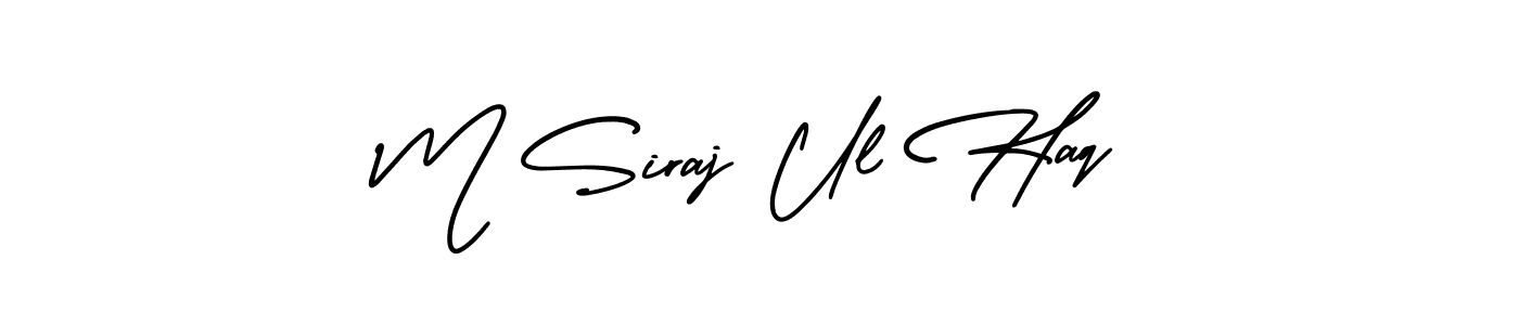 This is the best signature style for the M Siraj Ul Haq name. Also you like these signature font (AmerikaSignatureDemo-Regular). Mix name signature. M Siraj Ul Haq signature style 3 images and pictures png