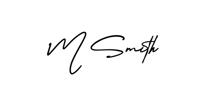 You should practise on your own different ways (AmerikaSignatureDemo-Regular) to write your name (M Smith) in signature. don't let someone else do it for you. M Smith signature style 3 images and pictures png