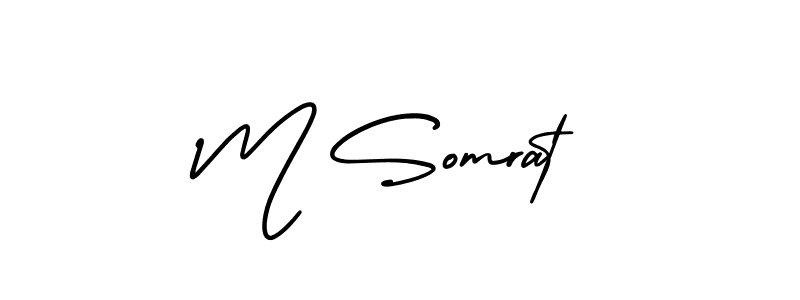 if you are searching for the best signature style for your name M Somrat. so please give up your signature search. here we have designed multiple signature styles  using AmerikaSignatureDemo-Regular. M Somrat signature style 3 images and pictures png