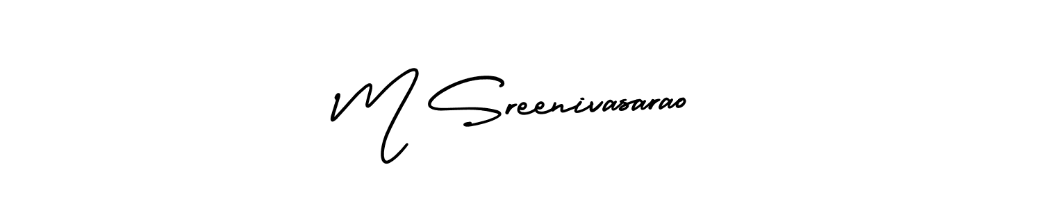 Create a beautiful signature design for name M Sreenivasarao. With this signature (AmerikaSignatureDemo-Regular) fonts, you can make a handwritten signature for free. M Sreenivasarao signature style 3 images and pictures png