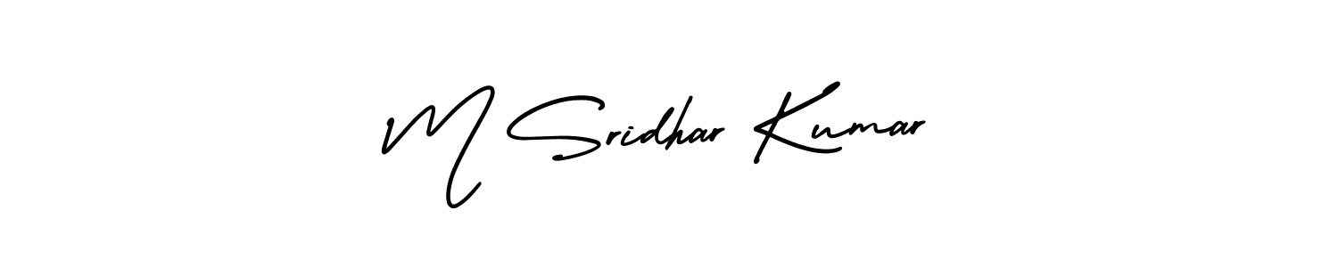 Similarly AmerikaSignatureDemo-Regular is the best handwritten signature design. Signature creator online .You can use it as an online autograph creator for name M Sridhar Kumar. M Sridhar Kumar signature style 3 images and pictures png