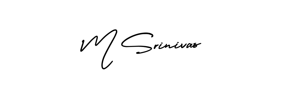 AmerikaSignatureDemo-Regular is a professional signature style that is perfect for those who want to add a touch of class to their signature. It is also a great choice for those who want to make their signature more unique. Get M Srinivas name to fancy signature for free. M Srinivas signature style 3 images and pictures png