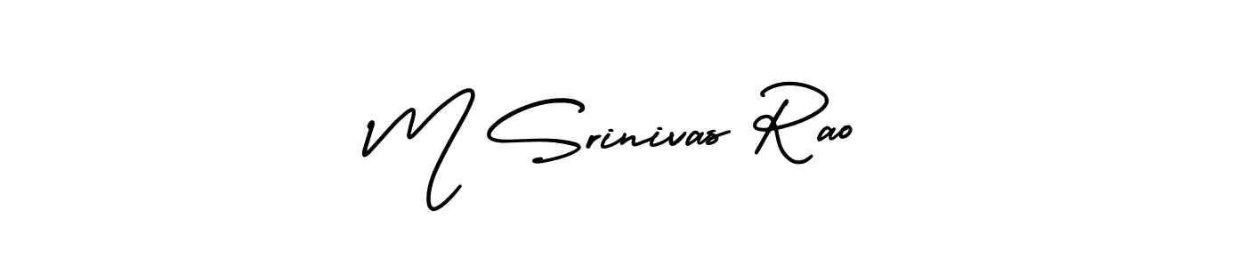 Create a beautiful signature design for name M Srinivas Rao. With this signature (AmerikaSignatureDemo-Regular) fonts, you can make a handwritten signature for free. M Srinivas Rao signature style 3 images and pictures png