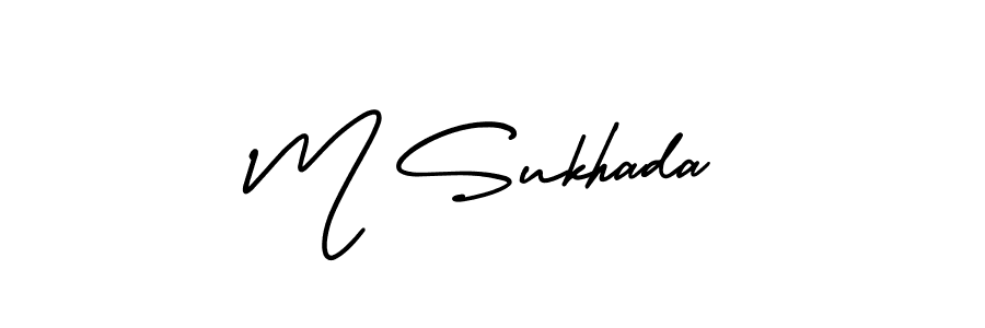 How to Draw M Sukhada signature style? AmerikaSignatureDemo-Regular is a latest design signature styles for name M Sukhada. M Sukhada signature style 3 images and pictures png