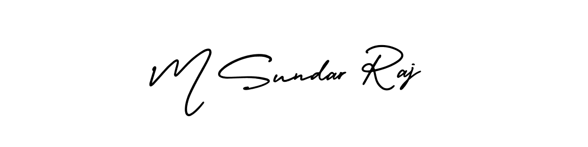 M Sundar Raj stylish signature style. Best Handwritten Sign (AmerikaSignatureDemo-Regular) for my name. Handwritten Signature Collection Ideas for my name M Sundar Raj. M Sundar Raj signature style 3 images and pictures png