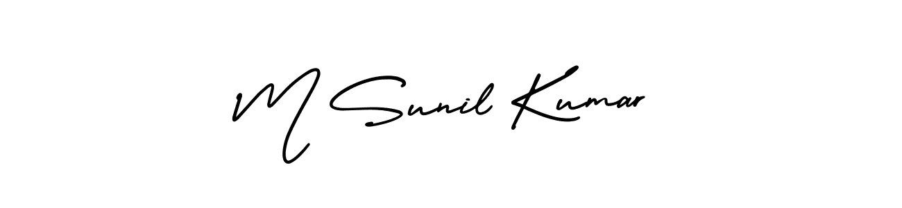 Make a beautiful signature design for name M Sunil Kumar. Use this online signature maker to create a handwritten signature for free. M Sunil Kumar signature style 3 images and pictures png