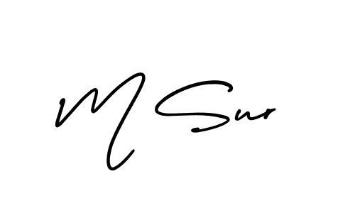 Use a signature maker to create a handwritten signature online. With this signature software, you can design (AmerikaSignatureDemo-Regular) your own signature for name M Sur. M Sur signature style 3 images and pictures png