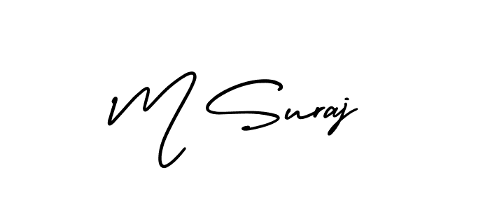 This is the best signature style for the M Suraj name. Also you like these signature font (AmerikaSignatureDemo-Regular). Mix name signature. M Suraj signature style 3 images and pictures png