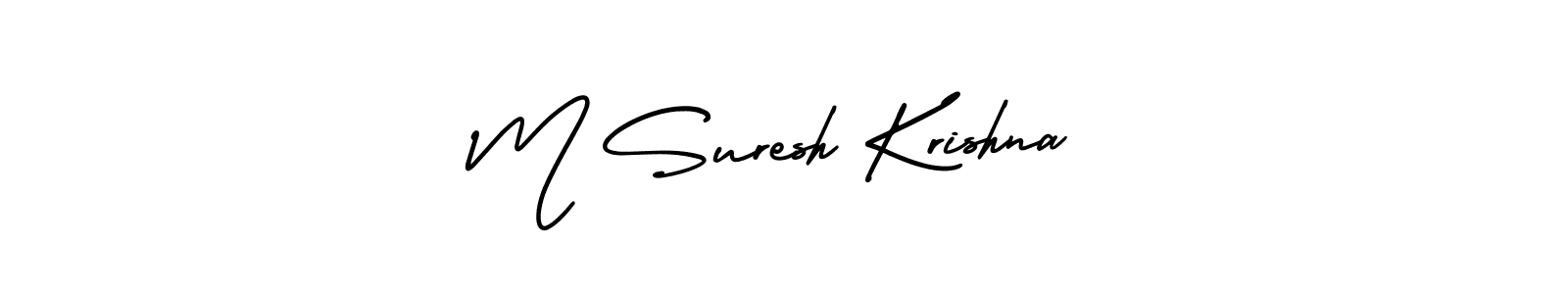 Use a signature maker to create a handwritten signature online. With this signature software, you can design (AmerikaSignatureDemo-Regular) your own signature for name M Suresh Krishna. M Suresh Krishna signature style 3 images and pictures png